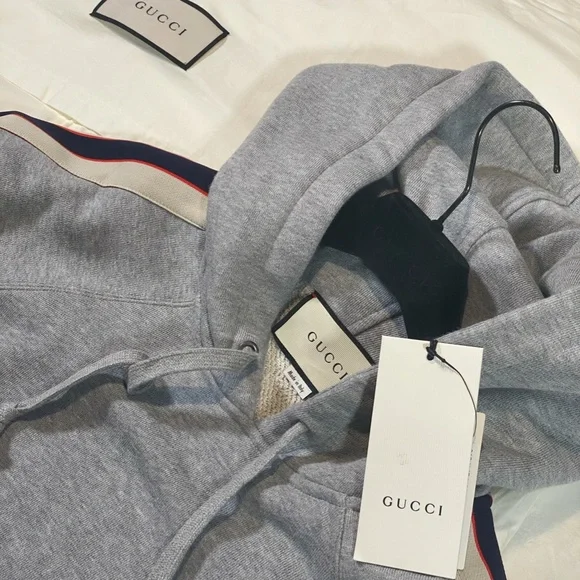 Gucci Jersey Hoodie Gray - Picture 10 of 15
